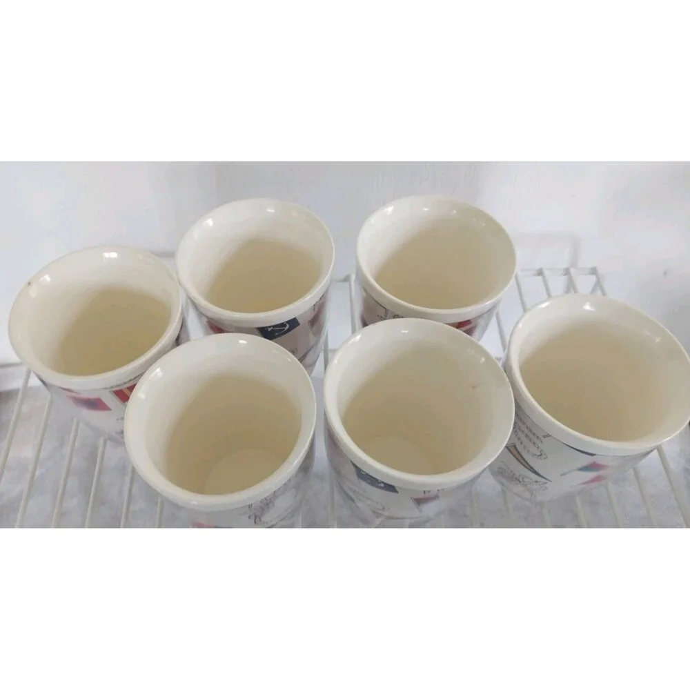 1960s Nautical Theme Insulated Plastic Cups Boat Flags & Knots set of 6